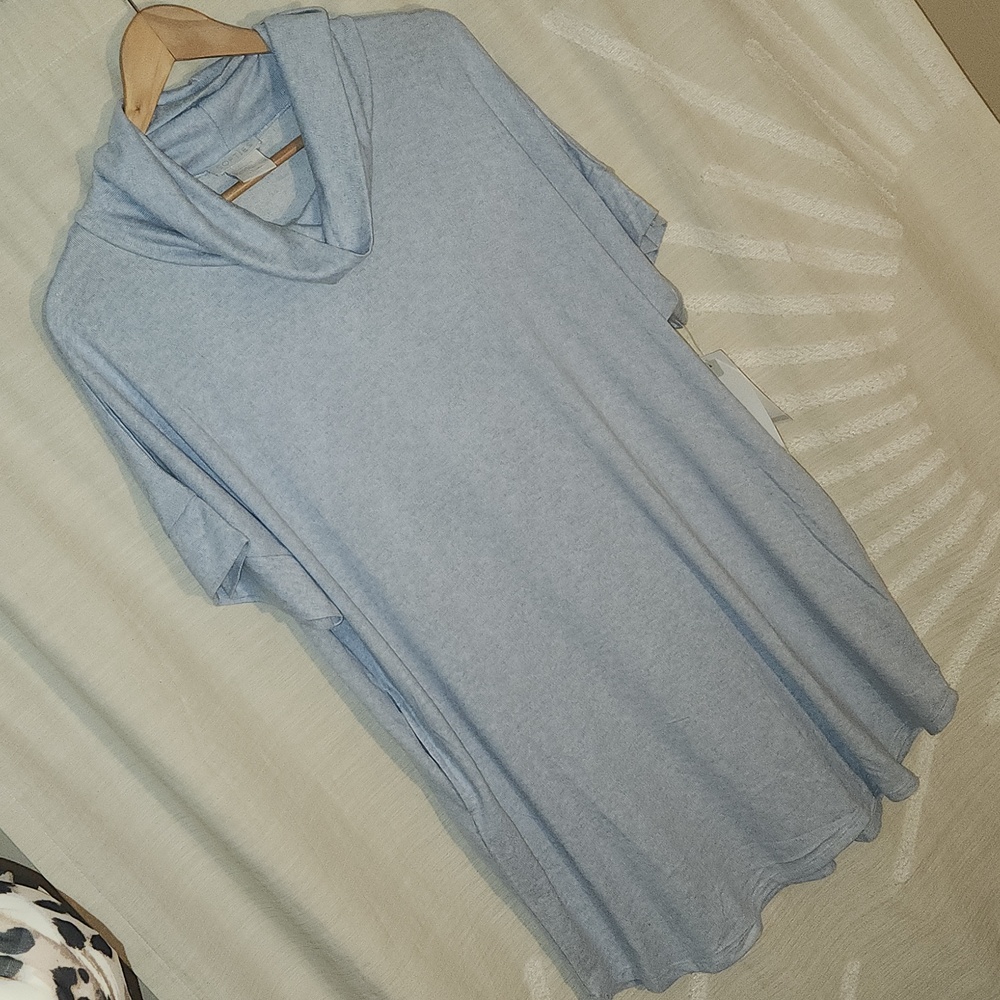 Softies 36" cowl neck dream lounger sky blue size L/XL - Picture 2 of 12